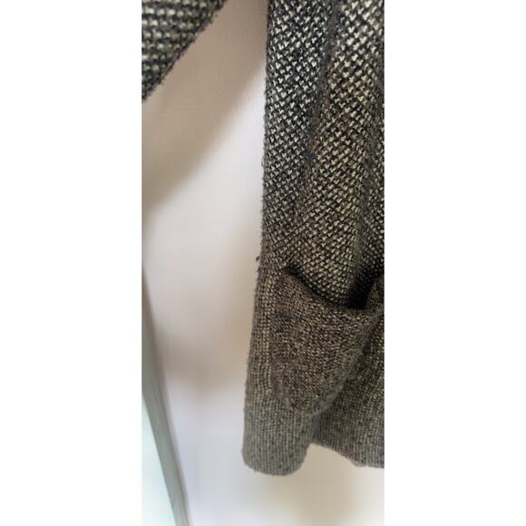 J Jill Sweater Cardi Coat Size XS Faux Fur Warm Cozy Midi Length Brown - Picture 7 of 12